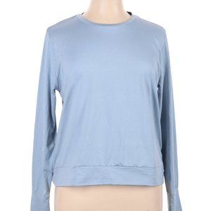 NWoT Lukka Lux Women Crew Neck Long Sleeve Lightweight Top Blue Sz XL $45 8D050